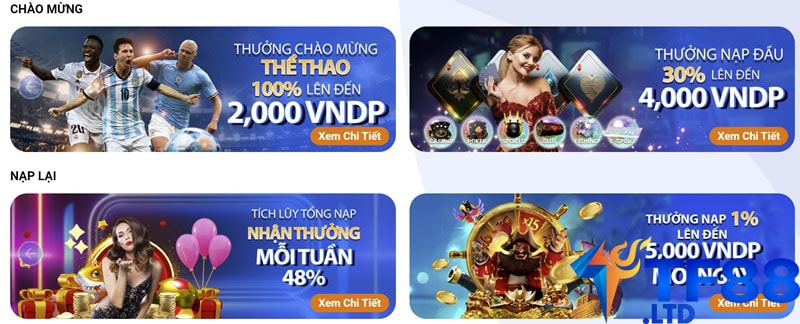 Khuyến mãi phong phú của TF88